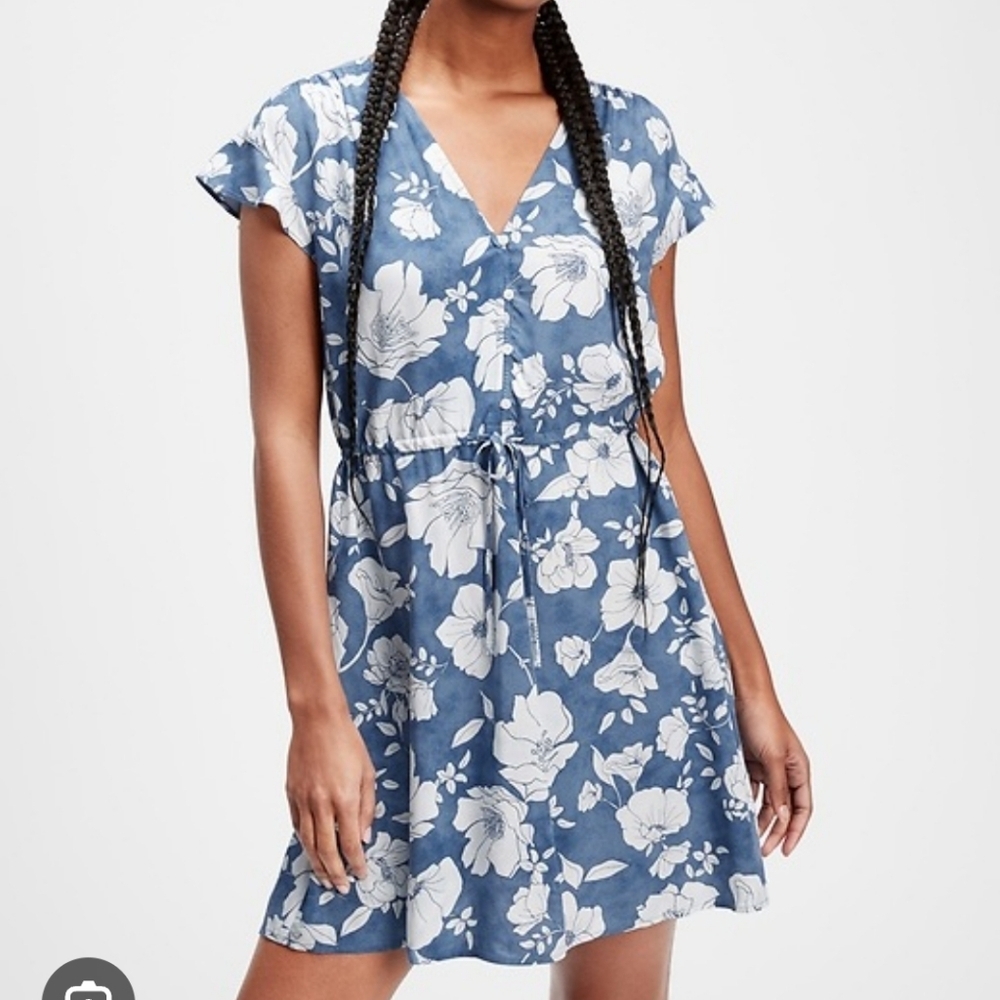 GAP‎ Blue Flutter Sleeve Sundress
